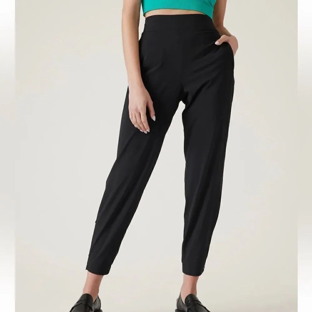 Athleta black joggers size 0